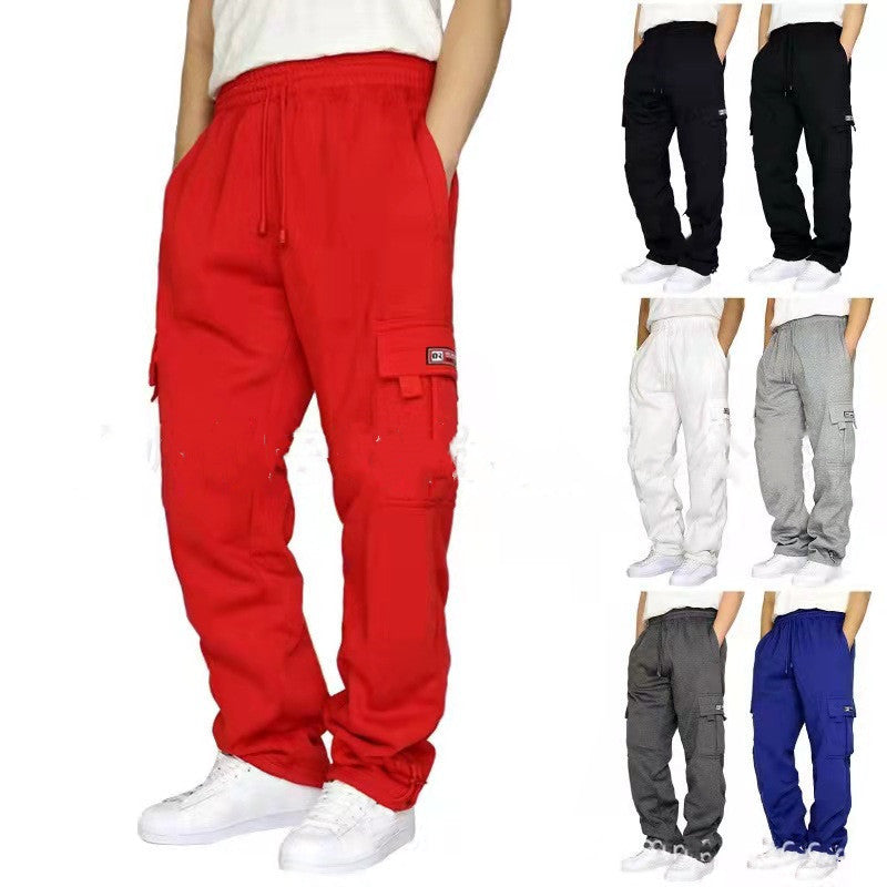 Men Pants Sweatpants Stretch Elastic Waist Jogger Sports Pants Drawstring Trousers Fashion Mens Clothing